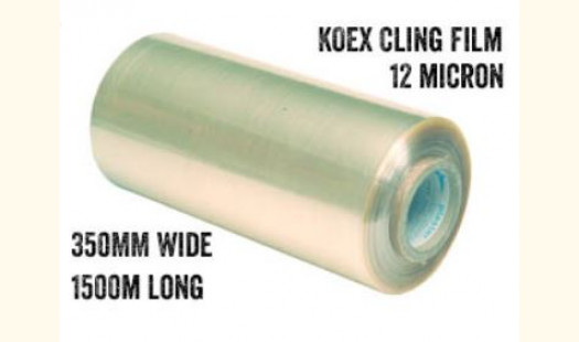 Koex 2 layer Cling Film 350mm Wide 1500m Long 12 Micron